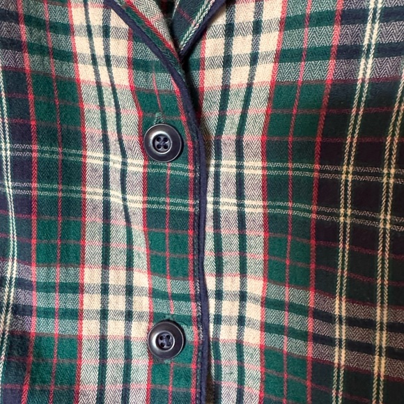 THE GREAT. Cotton plaid button down sleepwear top - Picture 7 of 8